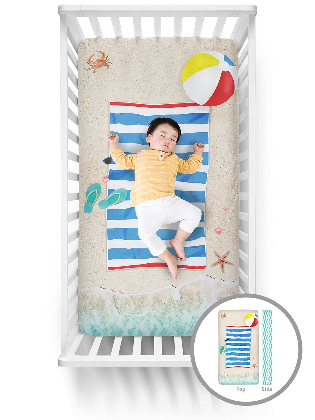Luvsy - Beach Baby Crib Sheets