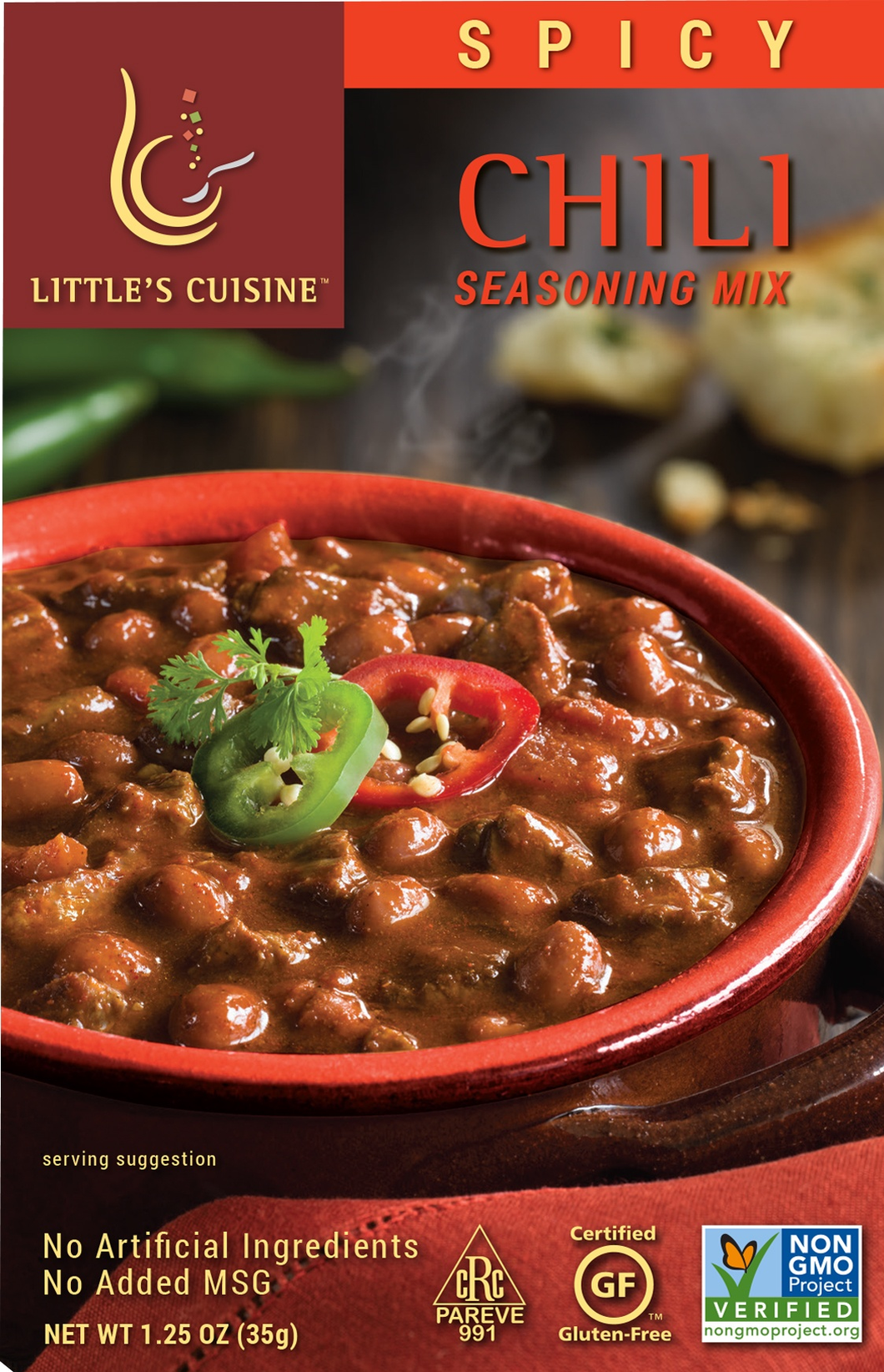 Little's Cuisine Spicy Chili Seasoning Mix 1.25 oz. – The Market at Think  Ability